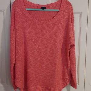 Torrid coral dolphin cut sweater